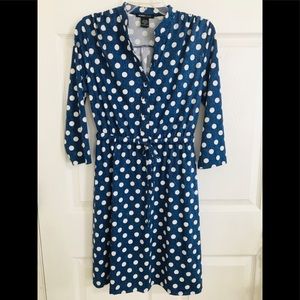 Robert Louis Blue Polka Dot Dress
